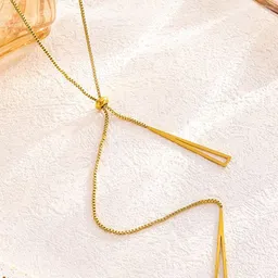 Aiza 18KT Gold-Plated Stainless Steel Anti Tarnish Edgy Drop Chain-picture-57