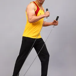 Shiv Naresh Pack Of 2 Rich Sleeveless Basic Innerwear Vests 208_Yellow/Maroon_Vest image 5