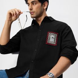 The Souled Store Men Solid Spread Collar Casual Shirt-image-33
