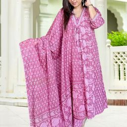 Moda Rapido Women Floral Printed Regular Kurta with Trousers & With Dupatta-picture-20