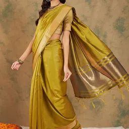 DIVASTRI Woven Design Zari Organza Designer Kanjeevaram Saree-image-69