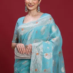 Sangria Ethnic Motifs Banarasi Fastive Saree-picture-31