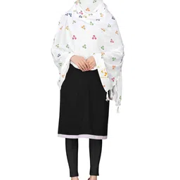 Vicharan Geometric Printed Cotton Dupatta With Tasselled image 3