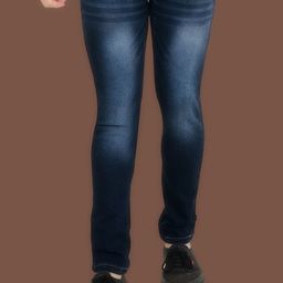 LINARIA Men Classic Slim Fit Low Distress Light Fade Jeans-image-17