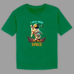 KAVEE Boys Bio Finish Astronaut Graphic Printed Round Neck Pure Cotton T-shirt-23