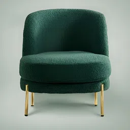 nestroots Green & Gold Toned Elegant French Provincial Lounge Chair-image-43