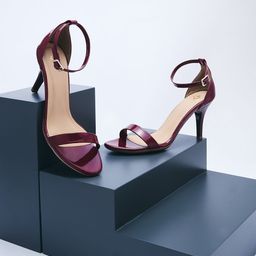 Sole To Soul Colourblocked Slim Heeled Sandals with Buckles-image-89
