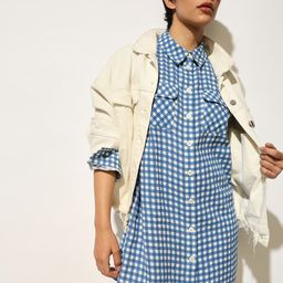 ONLY Checked Shirt Mini Dress-image-55