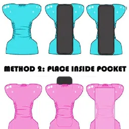 chhota packet 4 LAYER BAMBOO CHARCOAL CLOTH DIAPER INSERTS, LINERS, REUSABLE WASHABLE PADS (PACK OF 3) image 4