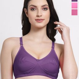 SHYAM SONS FLAIR Women Pack of 3 Full Coverage Non Padded Bra-picture-16