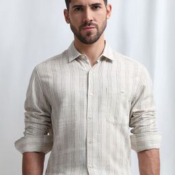 Mufti Men Slim Fit Striped Casual Shirt-picture-43
