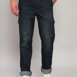 Cantabil Men Solid Original Regular Fit Cargos Trousers-image-71