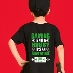 NUSYL Boys Typography Printed Round Neck Cotton Oversized T-shirt-image-63