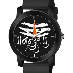 CSAMON Men Printed Dial & Straps Analogue Watch Pado BLK Tilak Mahadev 804 BLK-15