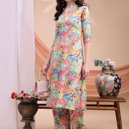 KALINI Women Blue Viscose Rayon Kurta Sets-image-10
