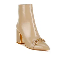 London Rag Women Metallic Chain Detail Boots-image-79