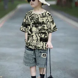 INCLUD Boys Printed Short Sleeves T-shirt With Shorts-picture-13