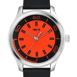 Helix Men Brass Dial & Straps Analogue Watch TW043HG20-25