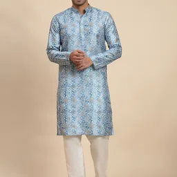 Rawayi Men Ethnic Motifs Printed Thread Work Kurta-picture-47