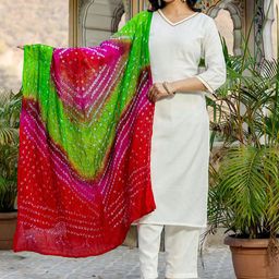 KALINI Women Regular Kurta with Trousers & With Dupatta-image-34
