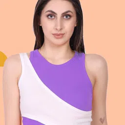 Moda Rapido Women Round Neck Tank Crop Top-image-96
