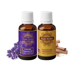 EXOTIC AROMAS Set Of 2 Lavender & Sandalwood Aroma Essential Oils - 10ml Each-34
