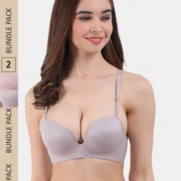 Amour Secret Pack of 2 Lightly Padded All Day Comfort Seamless Push-up Bra-picture-50
