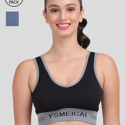 Amour Secret Pack of 2 Blue & Black Bra-image-92