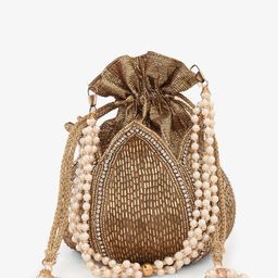 DRASTR Embellished Embroidered Potli Clutch-image-2