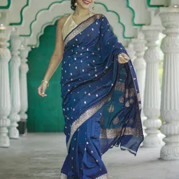 zinzraa Woven Design Zari Pure Silk Saree-33