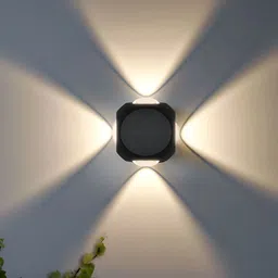 Homesake 4-Way Beam Black Rectangle Shaped Wall Lamp-11