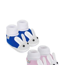 NESKA MODA 0 To 6 Months Set of 2 Pair Rabbit Newborn Soft Skin-Friendly Cotton Baby Booties-image-21
