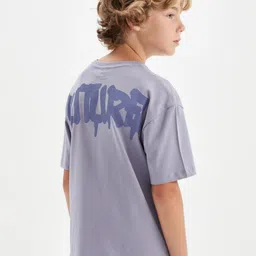 DeFacto Boys Typography Printed Extended Sleeves T-shirt-image-41