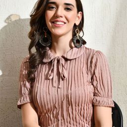 IUGA Women Self Design Peter Pan Collar Top-image-45