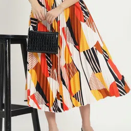 LookShine Printed A-Line Midi Skirts-picture-7