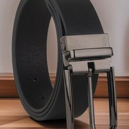 The Roadster Lifestyle Co Men Textured Leather Belt-image-73