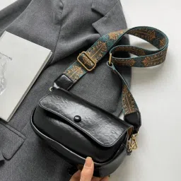 Black Women Sling Bag Trendy korean sling bag with long and adjustable designer strap.-image-11