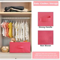 Aura Pink Set of 2 Foldable & Multipurpose Wardrobe Storage Box 26 Litre Drawer Organiser image 2