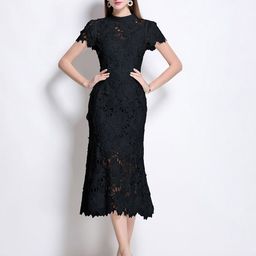JC Collection Women Floral Flared Sleeve Midi Dress-image-68