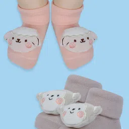 Baby Moo Unisex Kids Cotton Booties-image-82