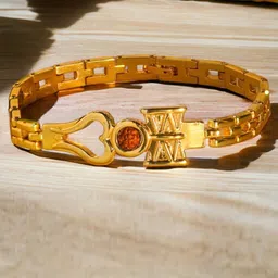 LAKSH Men Stainless Steel Gold-Plated Wraparound Bracelet-11