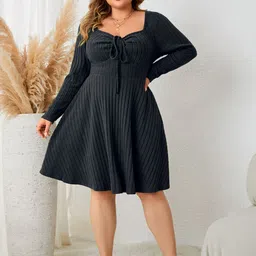StyleCast Curve Fit and Flare Plus Size Dress image 3