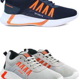 Spotwalk Men Set Of 2 Mesh Running Shoes-image-56
