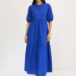 FEMMELLA Women Round Neck Pure Cotton Maxi Dress-image-45