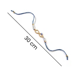SALTY Set Of 4 Peal Infinite Evil Eye Rakhis With Greeting Card & Roli Chawal image 4
