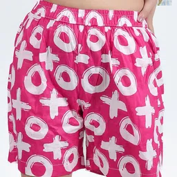 GAB Women Printed High-Rise Shorts-36