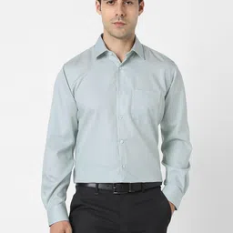 Van Heusen Regular Fit Textured Pure Cotton Formal Shirt-picture-11