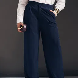 FREAKINS Women Relaxed Straight Leg High-Rise Trousers-picture-41