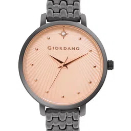 GIORDANO Women Embellished Dial & Stainless Steel Straps Analogue Watch GD-4210-44-17