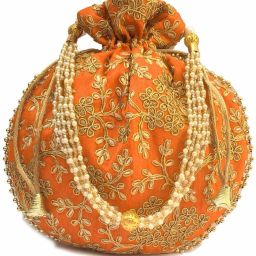 Women Orange Potli-image-100